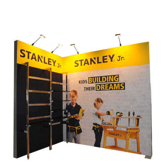 2019 Neue Produkte Schnelle Lieferung Einfache Werbung Spannungs-Gewebe-Anzeige Messestand 20X20 Installieren