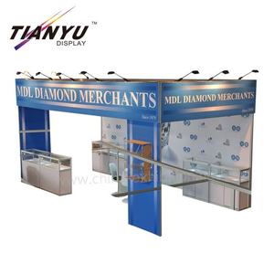 Portable benutzerdefinierte Backlit Kulissen Exhibit Booth Schmuck Messe Displays Supplies